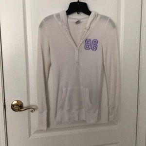 Victoria’s secret pink white waffle hoodie XS